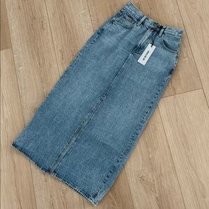 G-Star Blue Denim Maxi Skirt